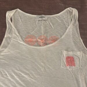 Soulcycle White Pocket Tank Top